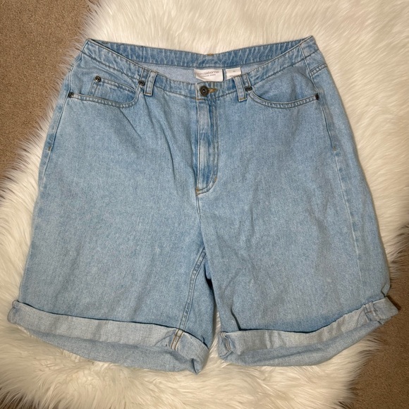 Liz Claiborne 90’s Light Blue Denim Women's Mom Shorts 10 - Picture 1 of 6